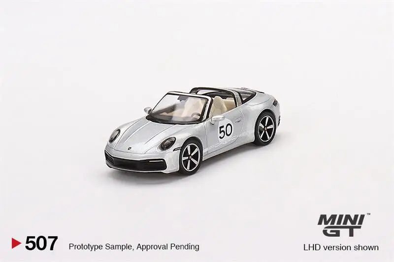 

MINI GT 1:64 Porsc 911 Targe 4S Heritage Design Edition GT серебристый металлик LHD коллекционные модели автомобилей, коллекционные Миниатюрные