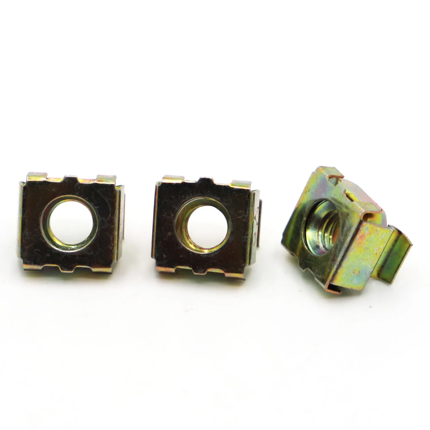 M4 M5 M6 M8 M10 M12 Color Zinc-plated Quartet Floating Nuts Cassette Elastic Enclosure Card Cage Nut Square Snap-In Nut