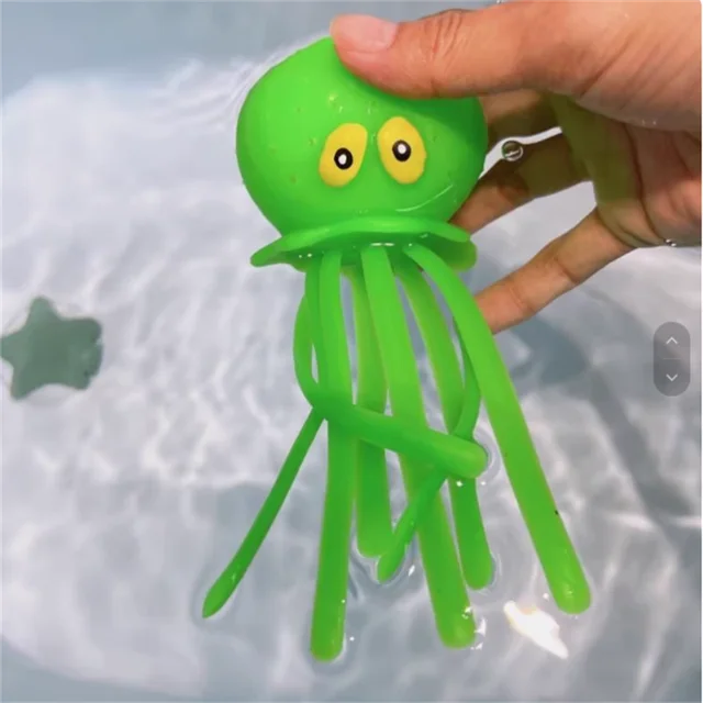 Squeeze Water Octopus Stress Relief Toy Children Bathing Playing With Water Shower Decoration Summer Swimming Gifts For Children 4