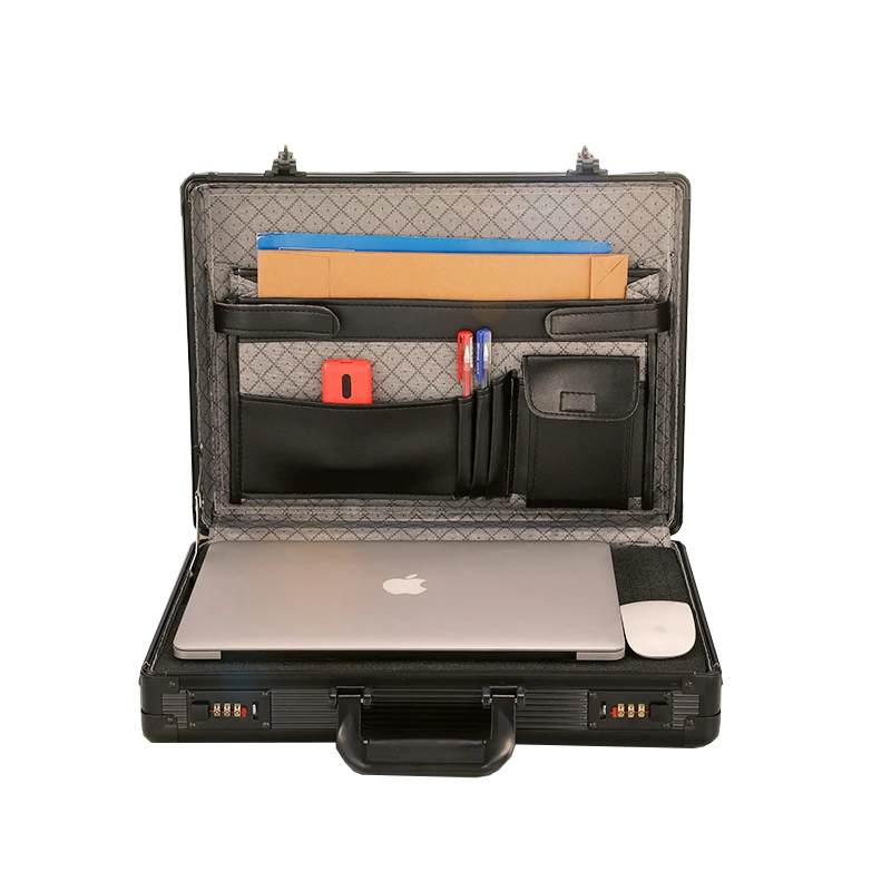 Portable Password Box With Lock Multifunctional Notebook Computer Aluminum Tool Case Household File Storage Suitcase 6