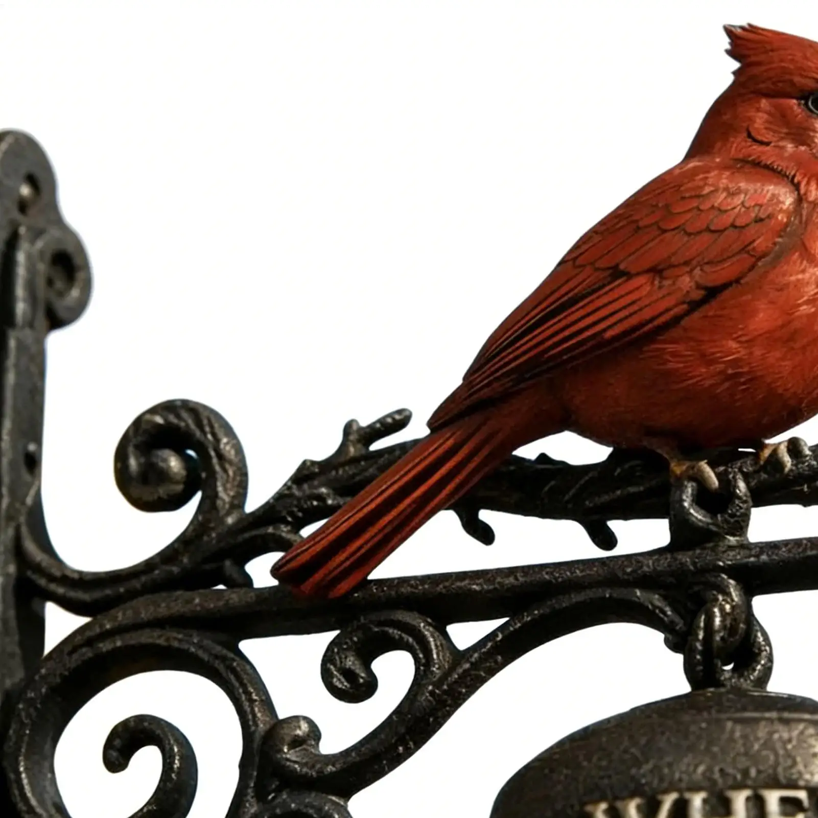 야외용 레드 버드 가든 디너벨 시골풍 레트로 벽걸이 주철 디너 시계 금속 도어벨 공예품 벽걸이 버드벨