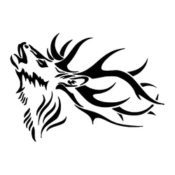 Car Sticker Adult Male Deer Car Styling Animal Cool Outdoor Hunting Waterproof and Sunscreen Vinyl Decals,15CM*11CM