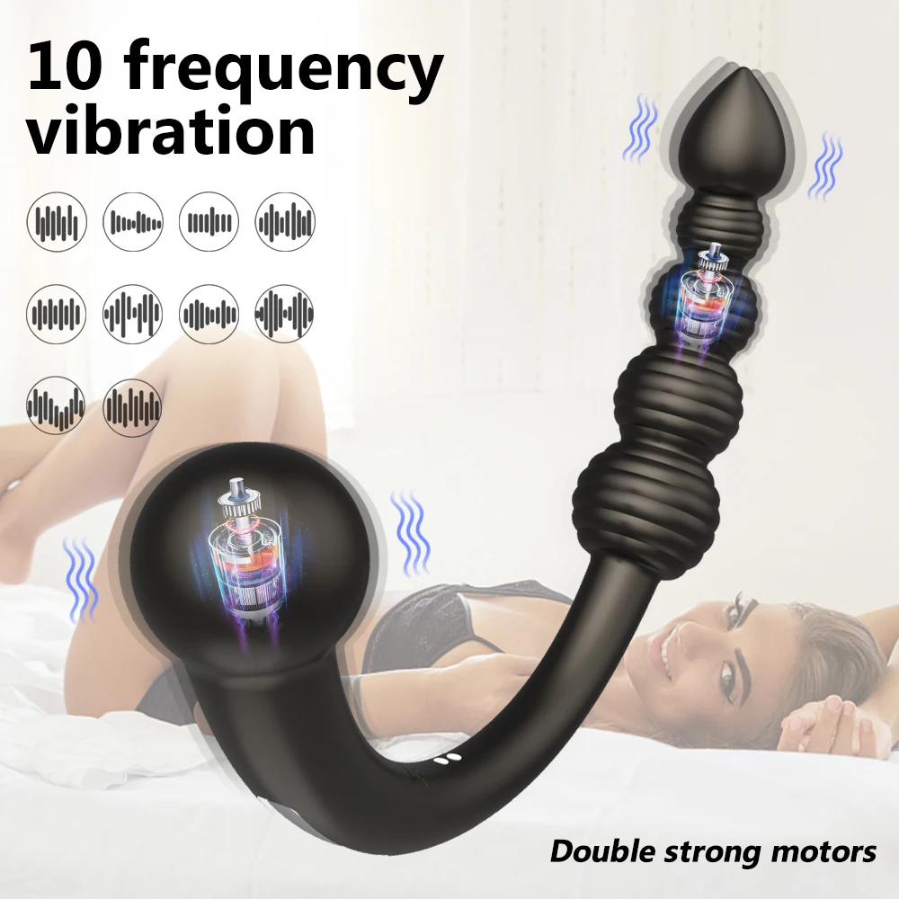 

Strapless Strapon Dildo Vibrator 10 Speeds Double-head Vibrating G Spot Vibrators Anal Prostate Massager Lesbian Sex Toy