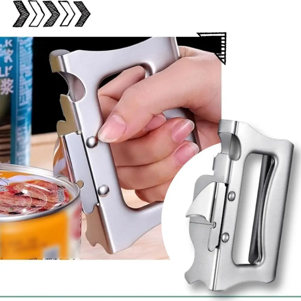 

New Stainless Steel Portable Bottle Jar Opener Kitchen Gadget Portable Can Opener For Emergency Bottle Opener Party F4o8