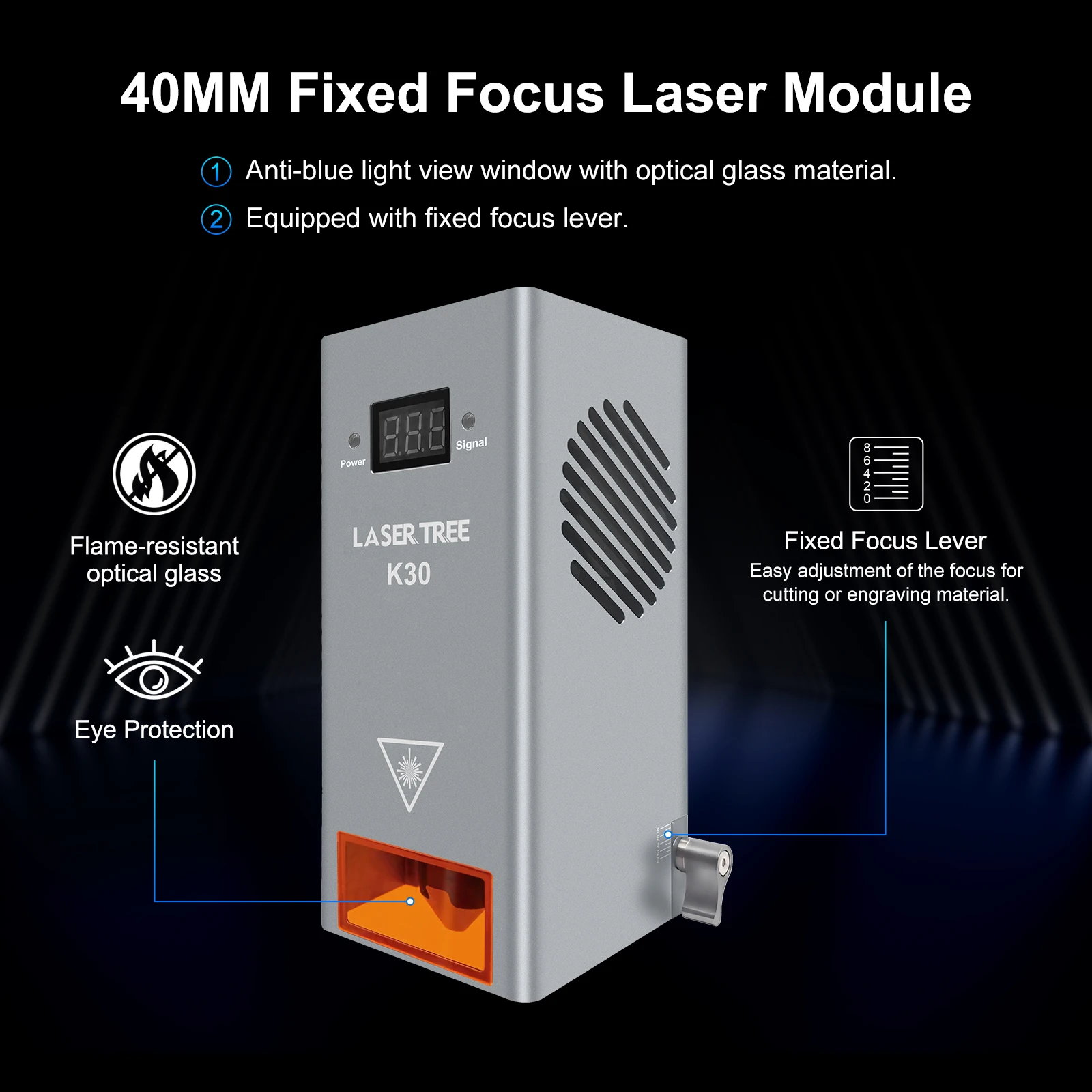 LASER TREE 30W Optical Power Laser Module with Air Assist 6 Diodes Laser Heads for CNC Engraver Machine DIY Cutting Wood Tools - 5