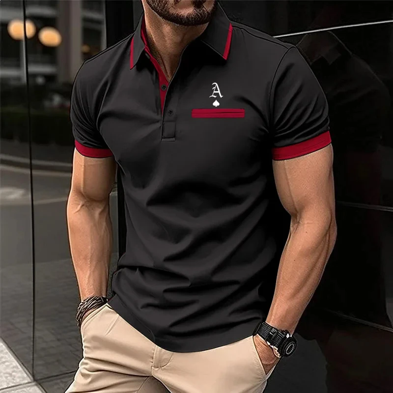 Fashion Simplicity Letter Print Polo T Shirt For Men Summer Outdoor Sports Golf Clothing Casual Lapel Short Sleeve Button Shirts 7 S78eb8e6c4471445d81a8b482a1f88a76G