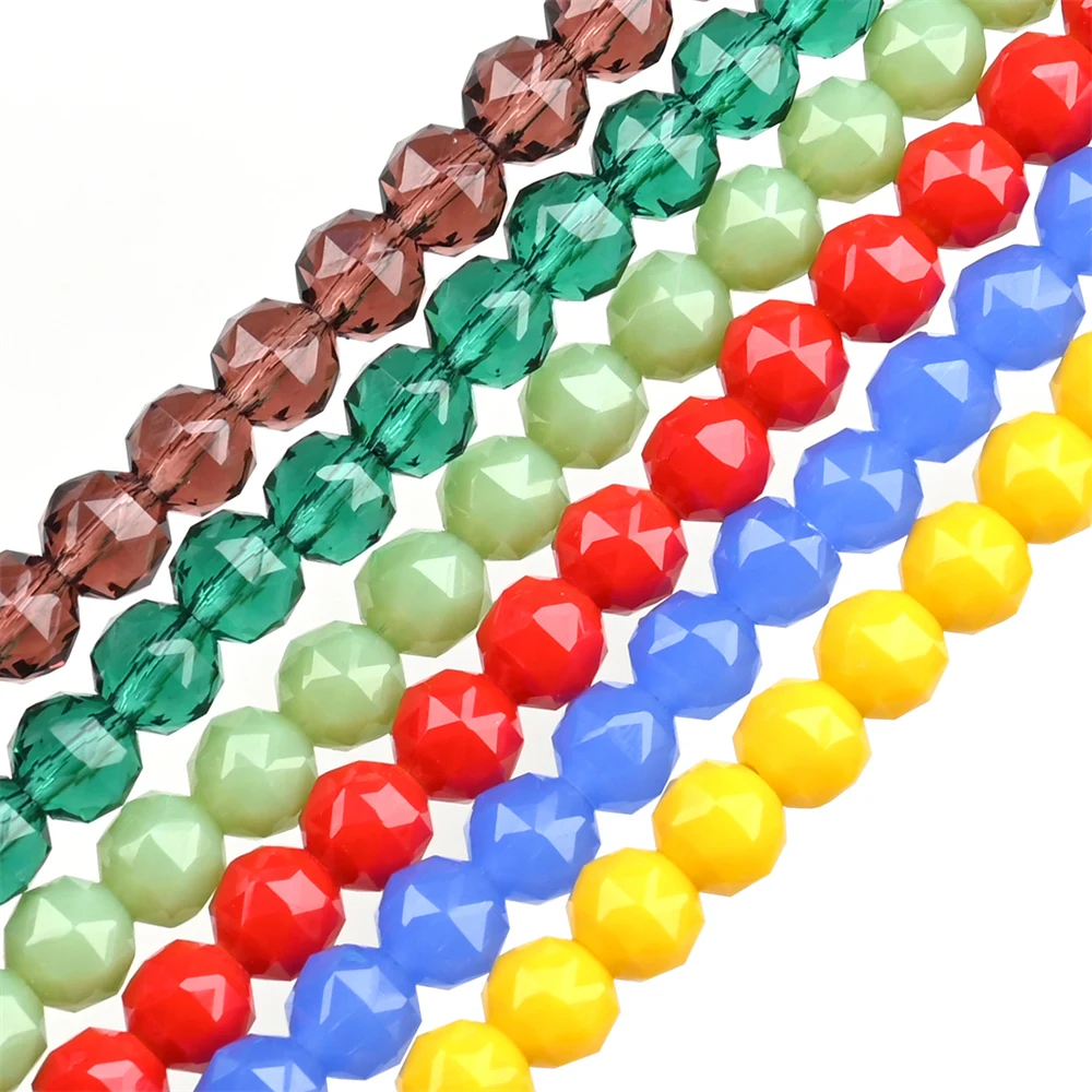 AAA 108 Facetten Kristallkugelperlen, 8 mm, rund, Glas, lose Distanzperlen, DIY handgefertigter Schmuck, Zubehör, Haarnadel-Ohrringe
