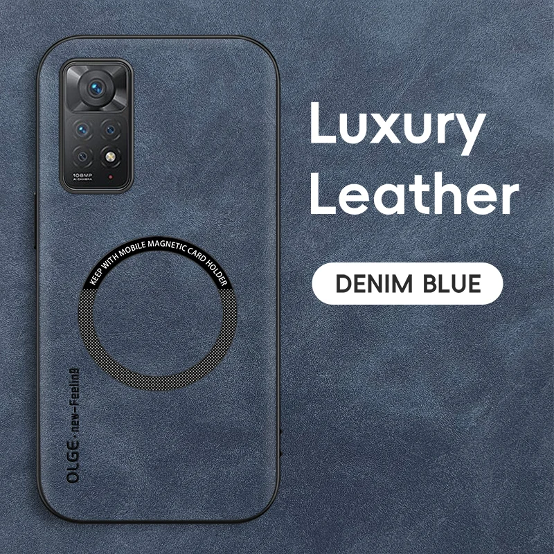 Magnetic Retro Leather Soft Case | Wireless Charging Phone Cover