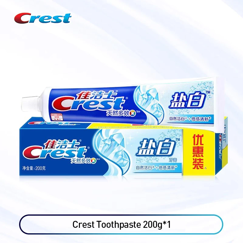 Crest Salt Whitening Toothpaste Adult Teeth Whitening Dental Tooth Paste Oral Hygiene Clean Fresh Breath Mint toothpaste 200g
