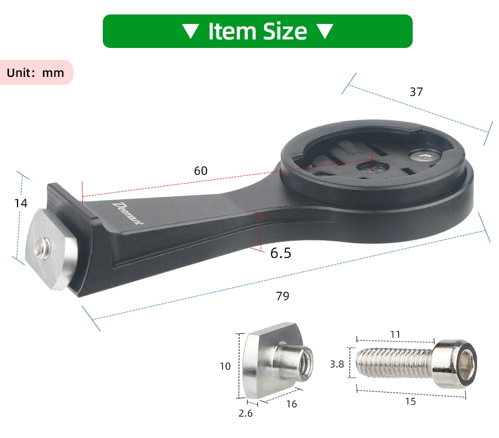 Deemount Road Bike Stem Extension Support Holder für Tarmac SL7/SL8, passend für Garmin IGPS-Computer, Fahrrad-Scheinwerfer-Kamerahalterung – Detail 2