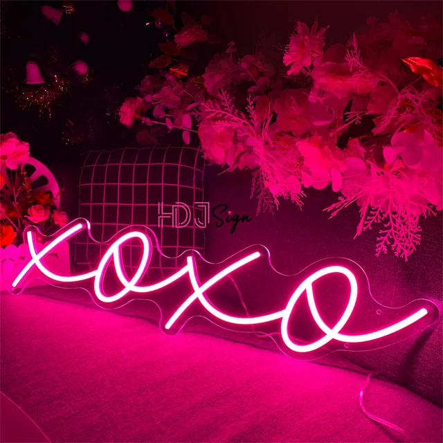 Pink Neon Sign Led Light For Room Decor - Customizable For Salon & Party