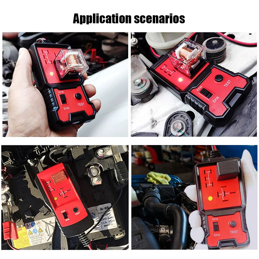 Car Relay Tester 12V Electronic Universal Auto Battery Checker Alternator Analyzer Diagnostic Tool