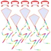 5 Sets Interesting Blank Kites Painting Kites Funny Kites Kids Accessory Mini Teaching Kite Children'S Blank DIY Kite Handdrawn 1