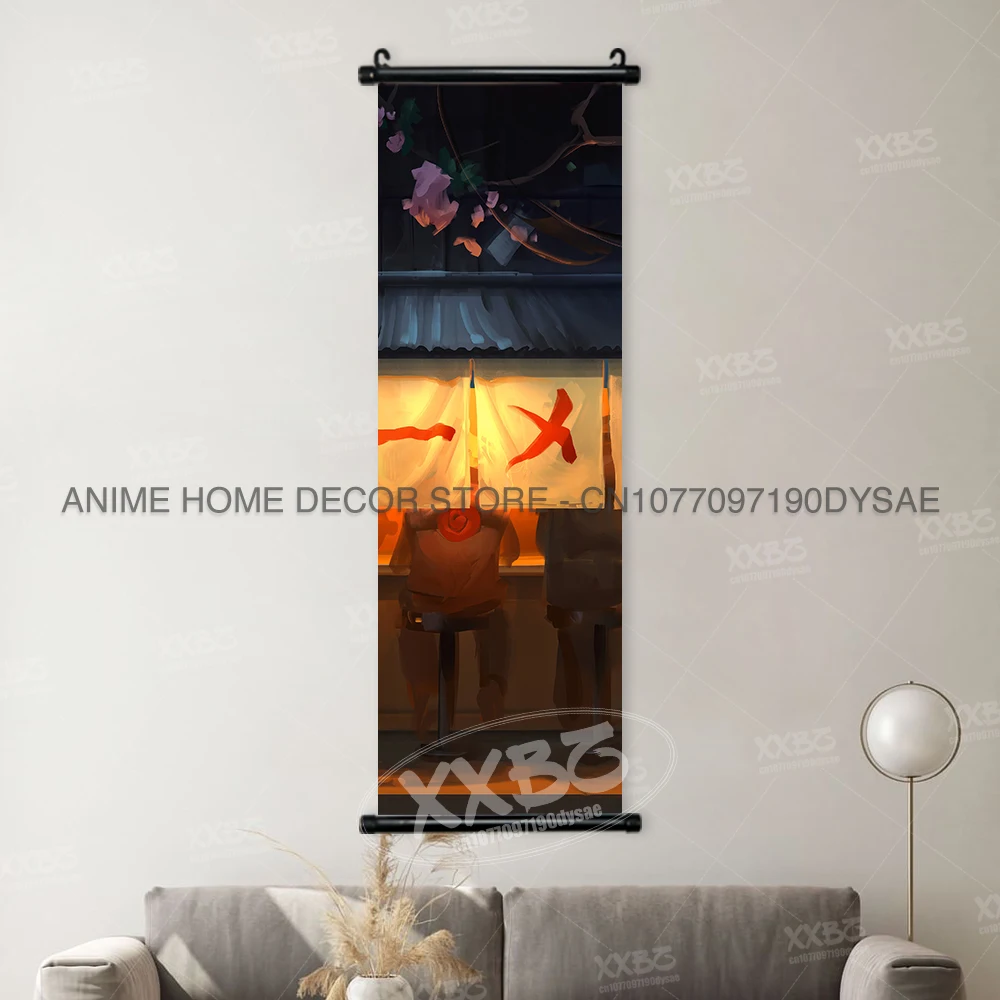 Japanese Style Naruto Wall Art: Rock Lee, Uchiha Sasuke & Obito Scroll Paintings