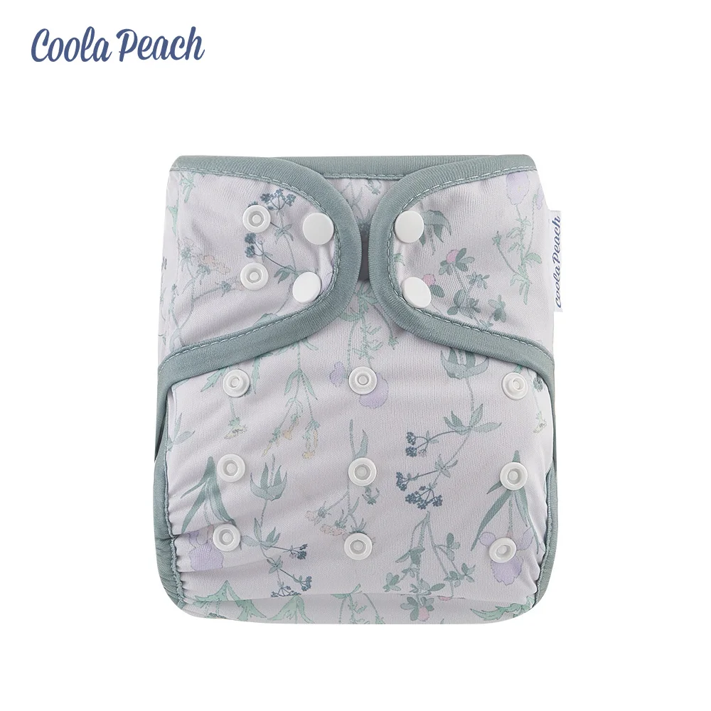 

Coola Peach #Boutique Life# Double Gusset Adjustable Newborn Cloth Diaper Cover Reusable Washable Baby Nappy For 3-15KG