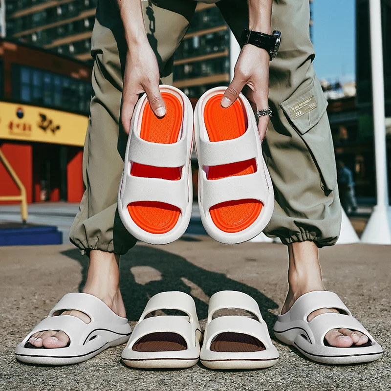 Slip Slippers for Men Non-Slip Soft Foam Sliders With Thick Sole Slip Comfy Slipper for Indoor Outdoor_voghion.com