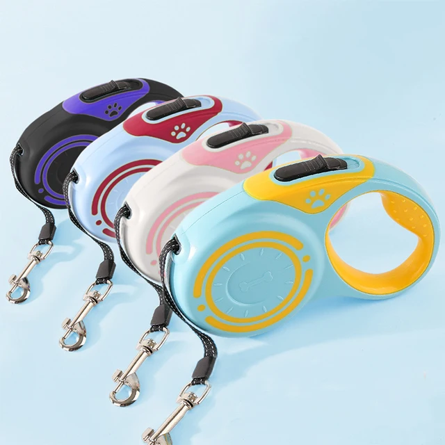 3m 5m Nylon Dog Leash Automatic Retractable Durable Cat Lead Extending Puppy Walking Running Traction Roulette For Small Dogs 2