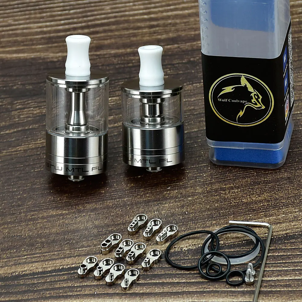 

Dvarw MTL FL RTA 24mm Single Coil mtl vape Rebuildable Tank Vape rta Atomizer tank 3.5ml / 6.0ml 24mm 316ss glass vape Atomizer