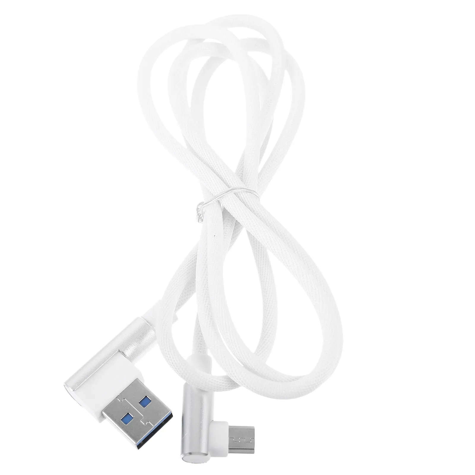 1M 마이크로 USB 데이터 충전 케이블, 직각형 고속 충전 및 데이터 동기화 케이블, 안드로이드와 호환 가능, 그린
