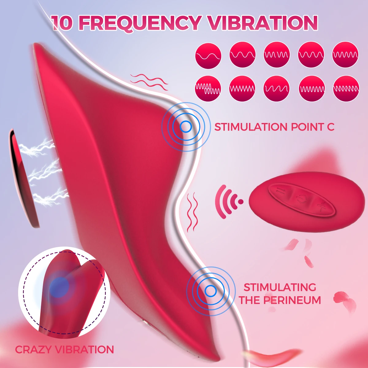 HESEKS Wearable Panty Vibrator with Magnetic Clip App Remote Control Butterfly Vibrator Portable Adult Sex Toys for Women