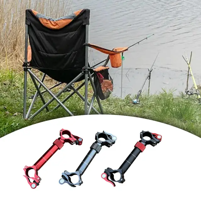 Umbrella Stand Universal Aluminum Alloy Fishing Chair Umbrella Holder Clamp, Adjustable Chair Umbrella Mount Clip Fixed Beach Fishing Chair Clamp Stand Bracket Support For Outdoor Beach