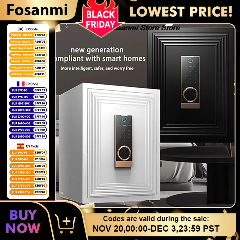 ตู้เซฟนิรภัยดิจิตอลอัจฉริยะรุ่นใหม่ปี 2025 พร้อมระบบสแกนลายนิ้วมือ ป้องกันการโจรกรรม สำหรับใช้ในบ้าน ข้างเตียง ซ่อนในตู้ หรือในสำนักงาน 1