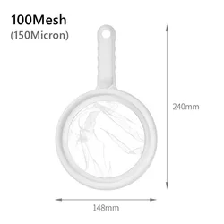 Versatile Nylon Mesh Strainer with Handle - Perfect for Kitchen, Food, and Yogurt Filtering (100 Mesh)