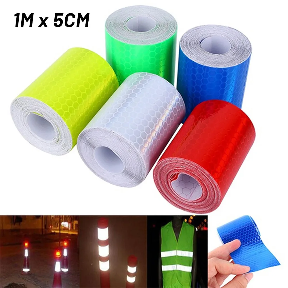 Car Reflective Stickers 5cmx1m Decoration Film Motorcycle Reflect Safety Strip Car Safety Mark Reflective Strip Stickers