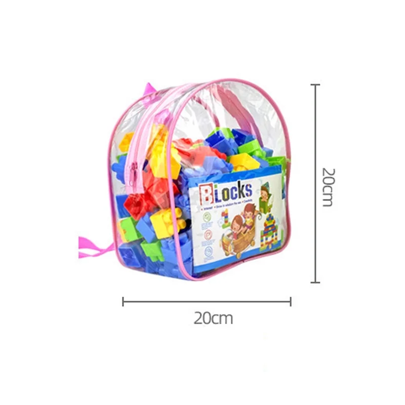 Building Blocks Toys 130Pcs Large Particle Building Block Stacking Toys Children's Early Education Educational Toys Creative Splicing Plastic