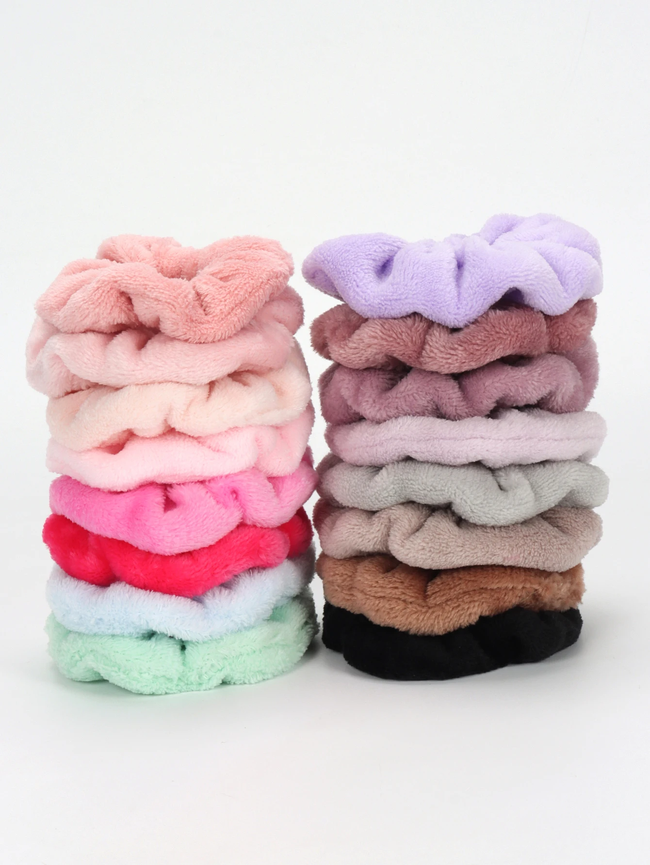 Flauschige Plüsch Haargummis Weiche Elastische Zopfgummis_voghion.com