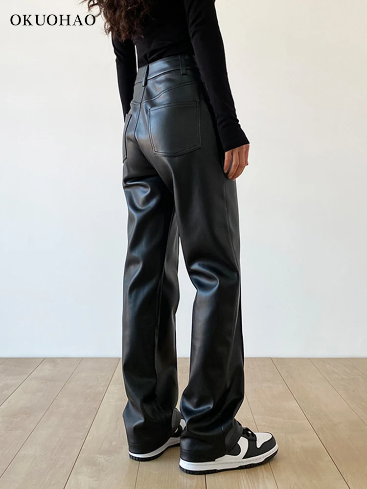 https://ae01.alicdn.com/kf/S78eca4bbdc37415b9d54f633f705eba8T/Women-Faux-Leather-Pants-Solid-Color-High-Waist-Straight-Wide-Leg-Leggings-Slim-Fit-Trousers-Vintage.jpg