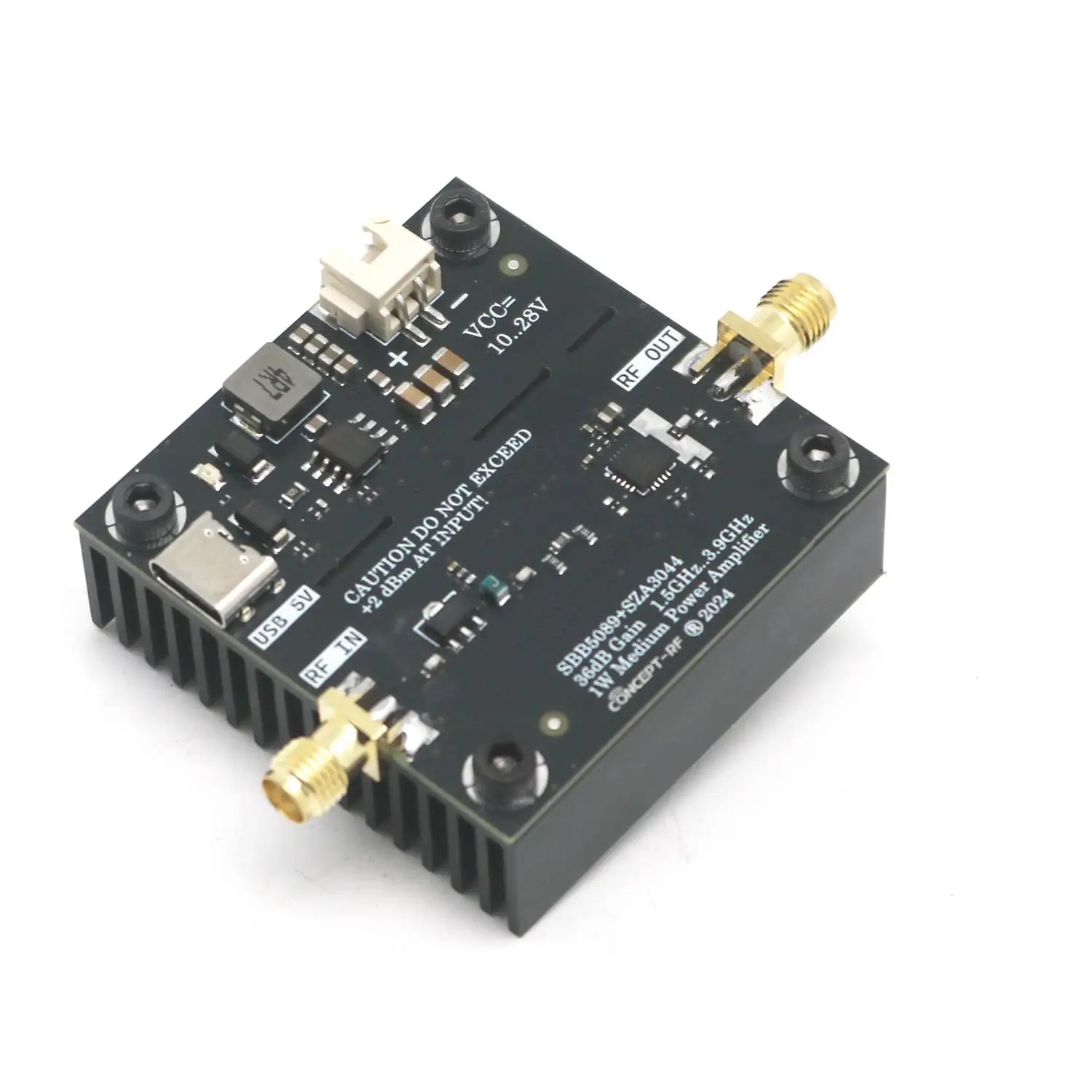 SBB5089 + SZA3044 1.5-3.9GHz RF-Leistungsverstärker 36dB 1W Breitbandtreiber 1575mhz GPS / WiFi / LoRa 2.4G Bluetooth Transmitter Bühne – Detail 2