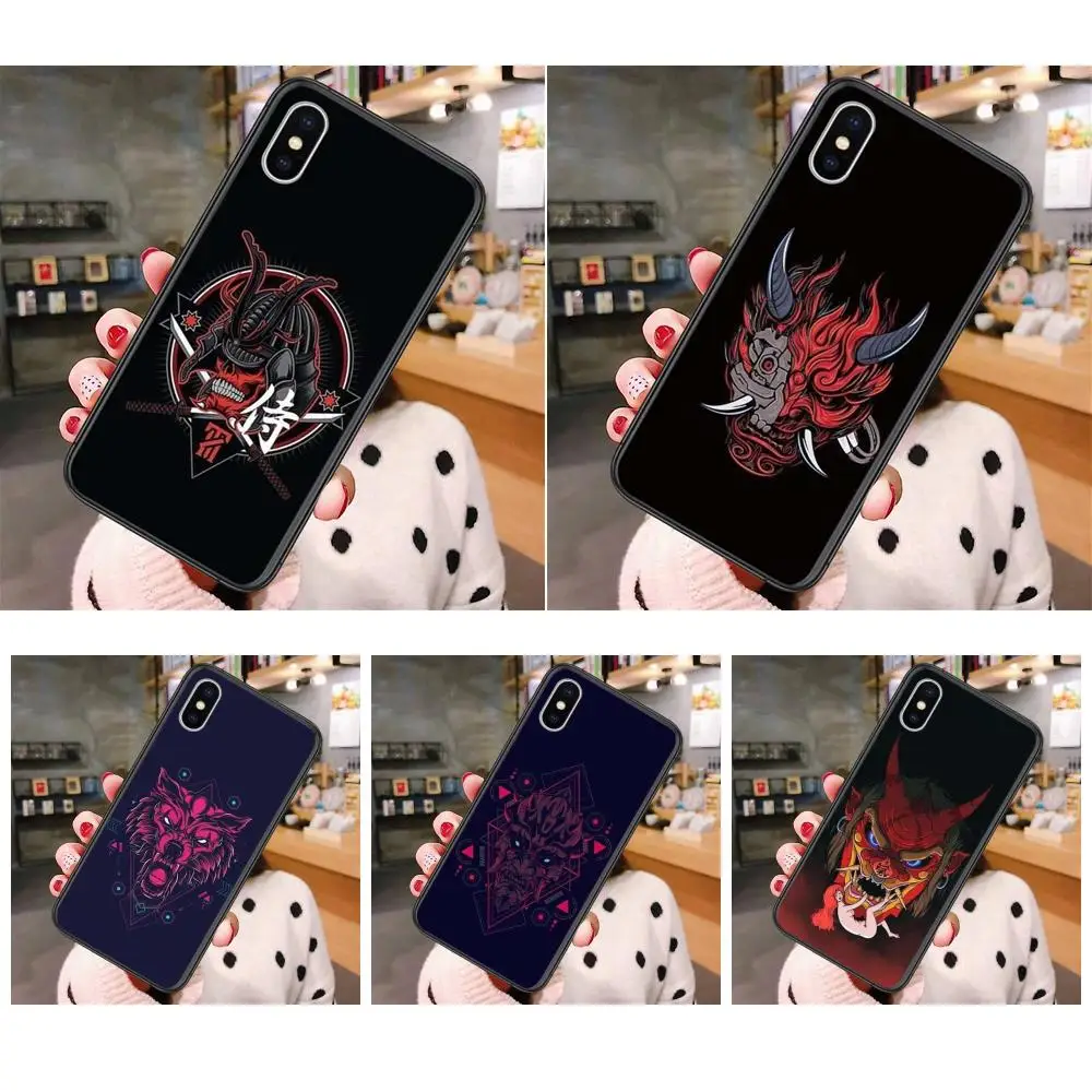 Японская Маска Samurai Oni разумная цена для LG Harmony 4 K31 K51 X Power 2 Q Stylo 5 6 V60 тонкая