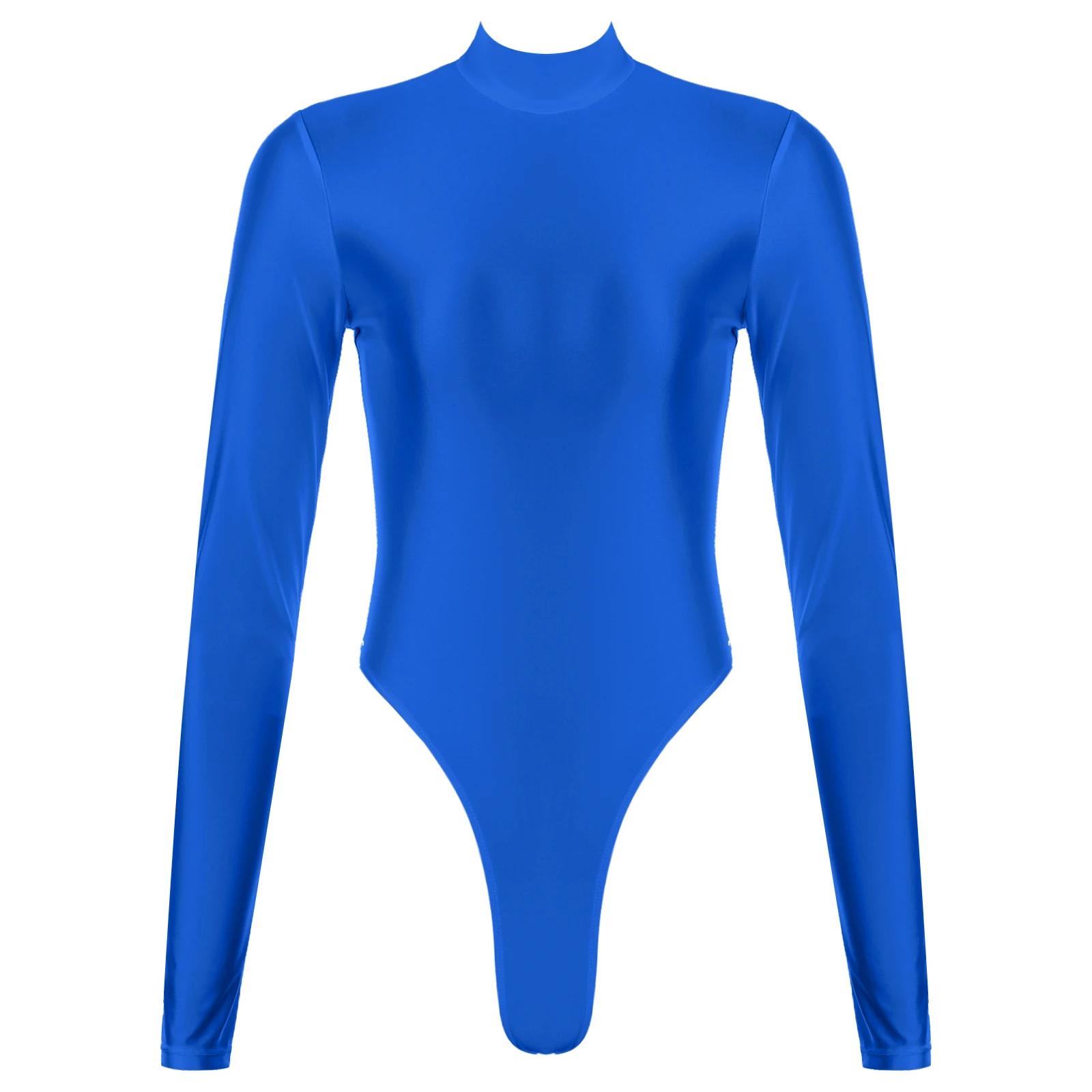 High Neck Swimsuit One Piece Zipper Swim Clothing Lingerie Bodysuit