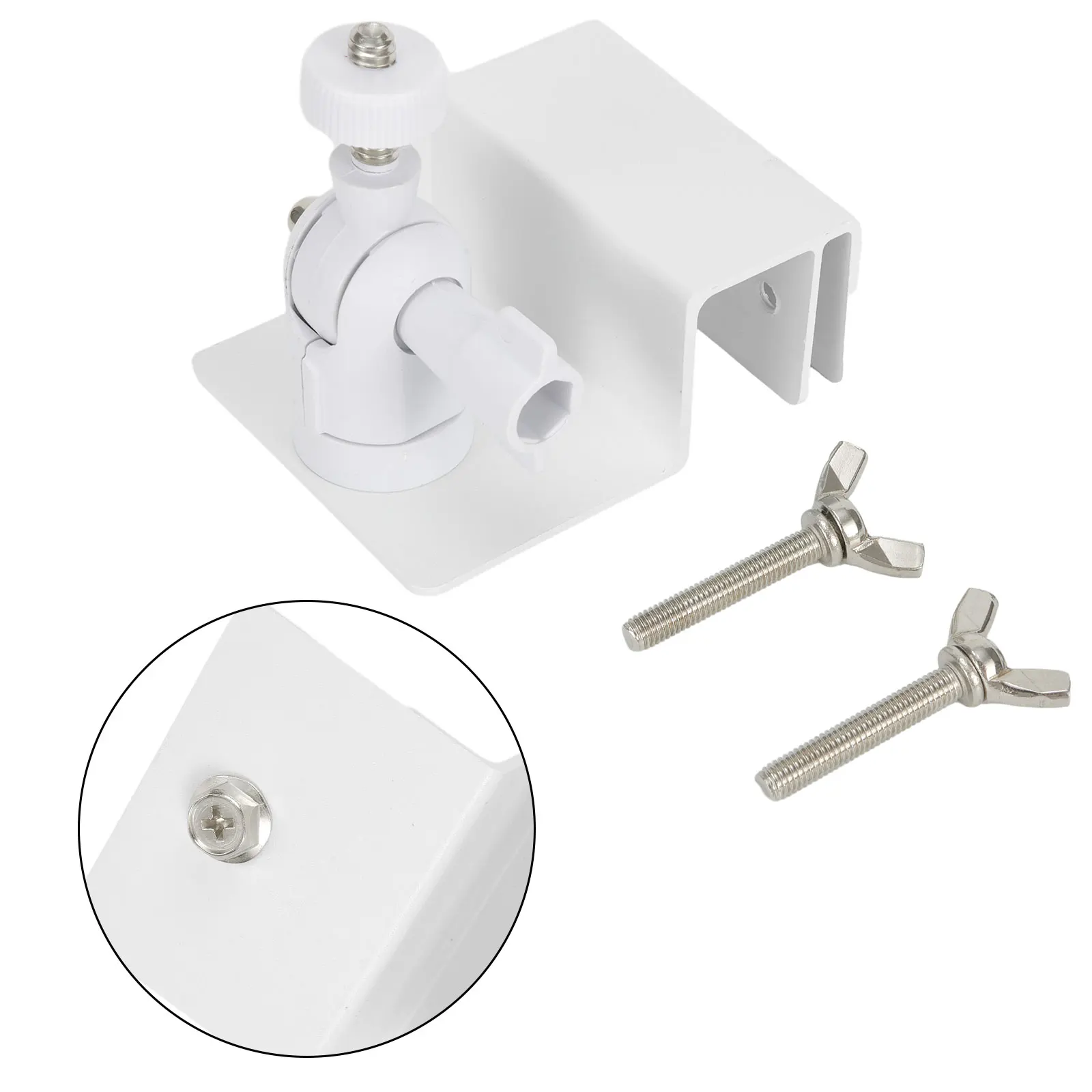 1pc Weatherproof Gutter Mount Bracket With Screw Adapter Adjustable Special Monitoring Bracket For Security Cameras Solar Panel