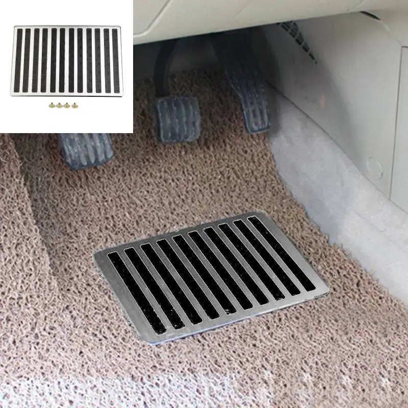Universal Foot Pedal Pads Antiskid Pedals Mat Nonslip Metal Pad Car