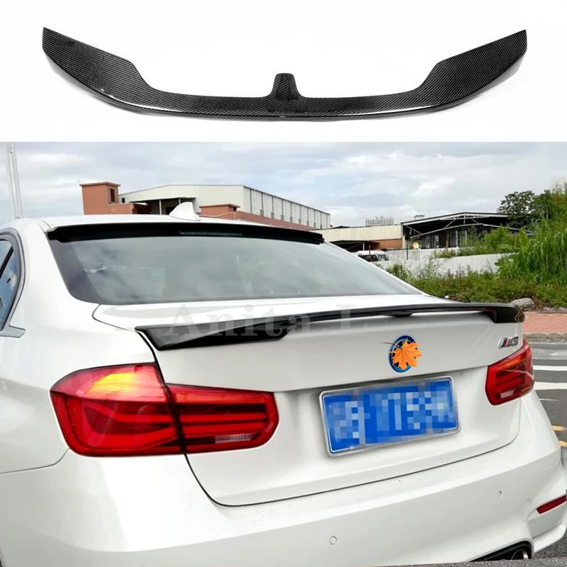 Per Bmw Serie 3 F30 2013 -- 2019 Anno K Style Spoiler Sport Abs Plastic Primer Black Carbon Look Rear Wing Body Kit Accessori