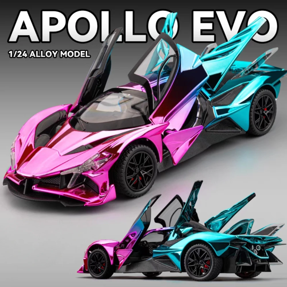 1:24 Scale Plating Apollo Project EVO Sports Car Model Toy Pull