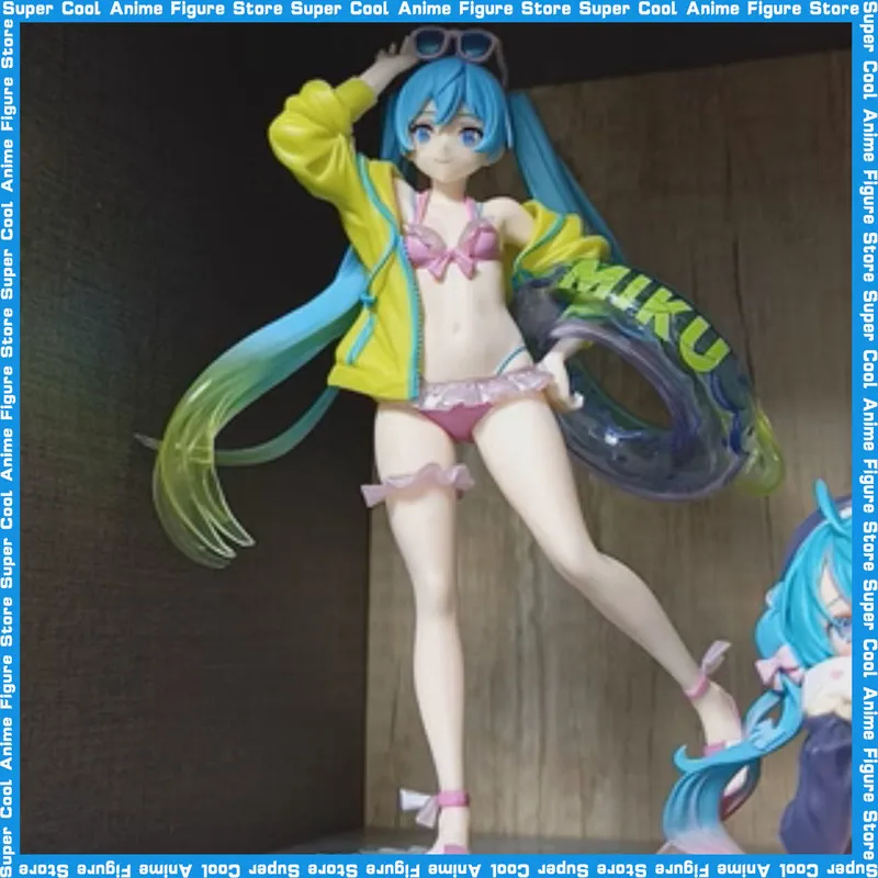 

Летняя одежда Hatsune Miku, 18 см Купальник, фигурка аниме, модель 18 см, коллекционная кукла, милый мультяшный милый подарок, персонаж, игрушка для подарка