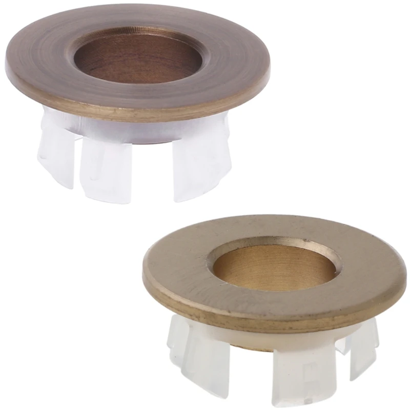 LXAF Bathroom Basin Sink Overflow Cover Six-foot Round Insert Chrome Ring Hole Cap