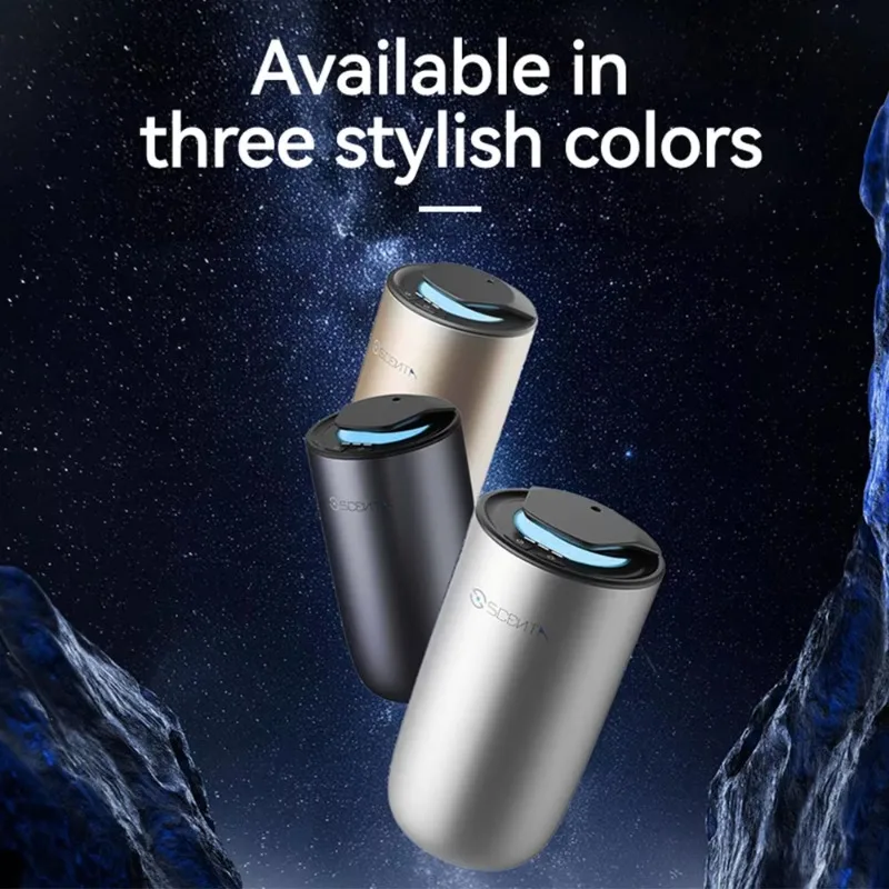 SCENTA Luxury Electric Portable Car Air Perfume Diffuser With Ambient Light, Wireless Automatic Car Air Freshener Scent Diffuser