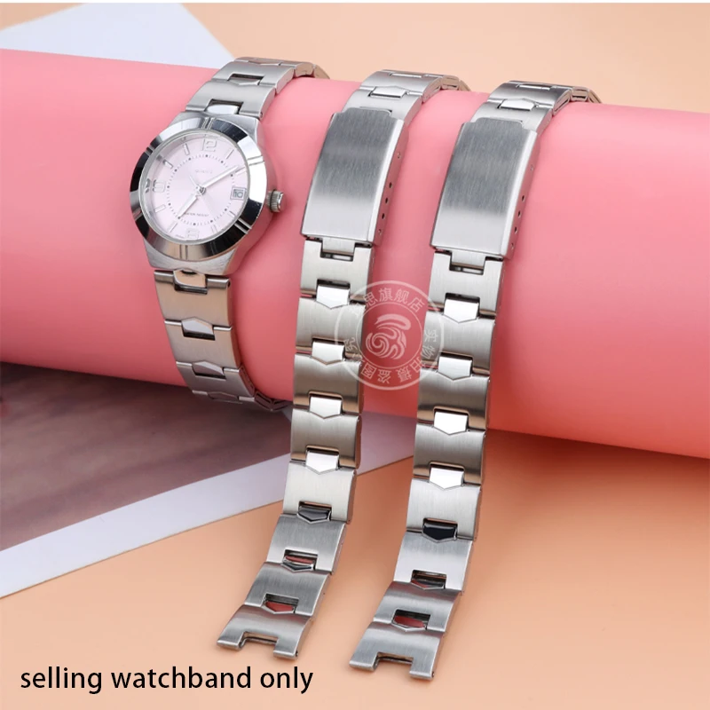 Per Cinturino Casio Cinturino Da Donna Serie Ltp-1241D Cinturino In Acciaio Moda Semplice Cinturino In Fiore Di Ciliegio Rosa Ltp-1241D-4A Cintura Con