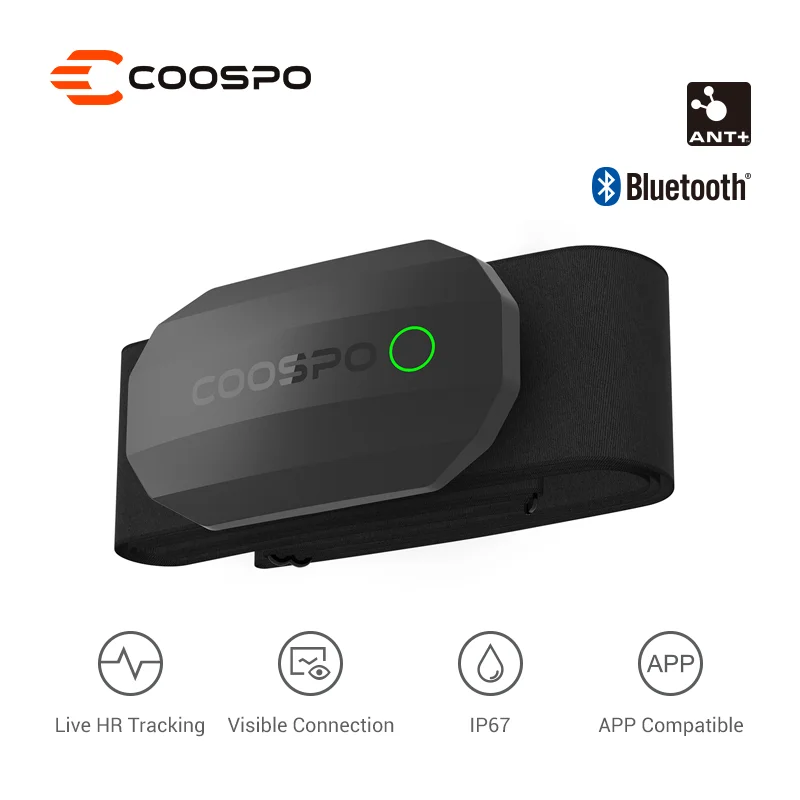 CooSpo H808S Heart Rate Sensor Chest Strap HRM Monitor ANT+ Bluetooth