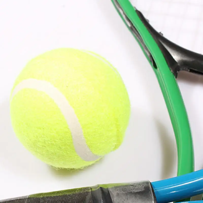2Pcs Kids Outdoor Sports Tennis Rackets Tennis String Racquets with 1 Ball for Badminton Beginner Parent-Child Game Props