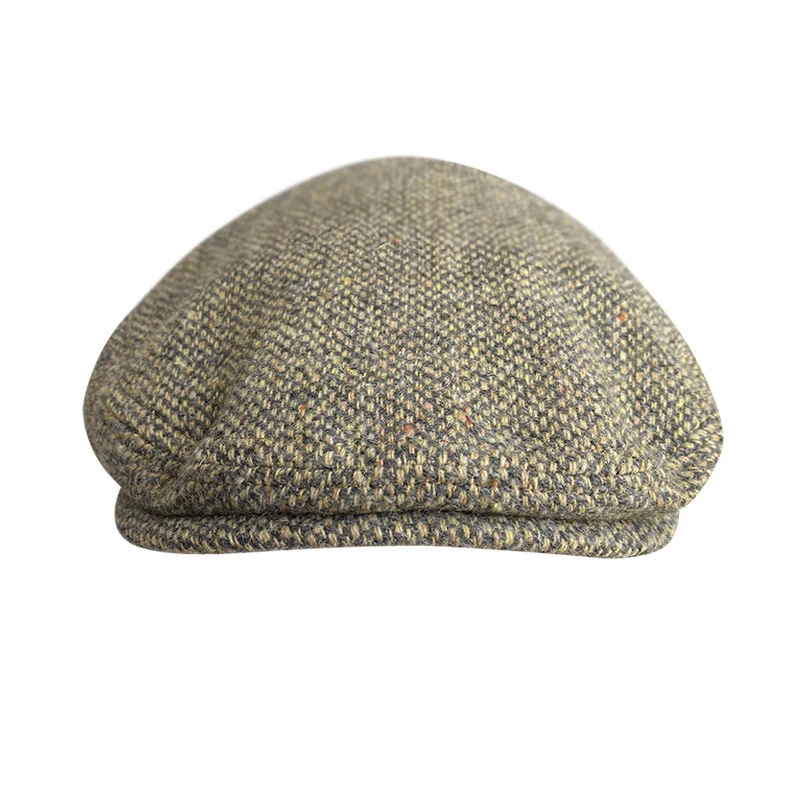 Wool Newsboy Golf Hats Men New Wool Flat Cap Men's Golf Cabbie Hat