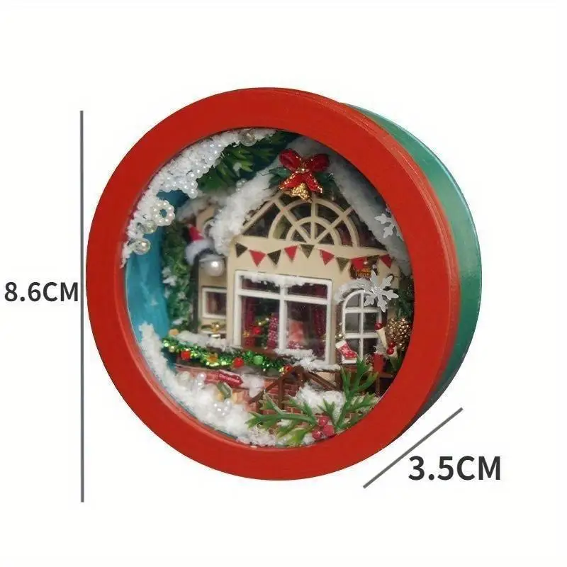 Wooden Christmas Cottage Toys DIY Mini Christmas House Decorations Home Holiday Parties Christmas Toy Houses Children's Gifts