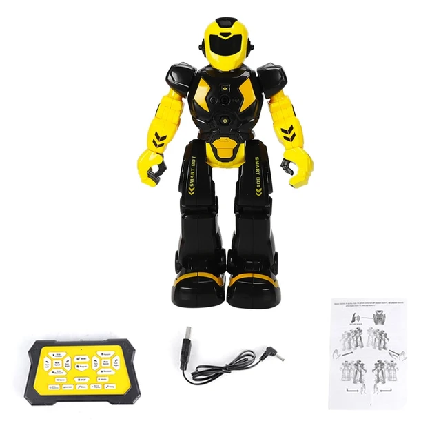 Remote Control Electric Intelligent Robocop Gesture Infrared Sensor Singing Dancing Cool Lights English Learning Robot Toy N0HD 1