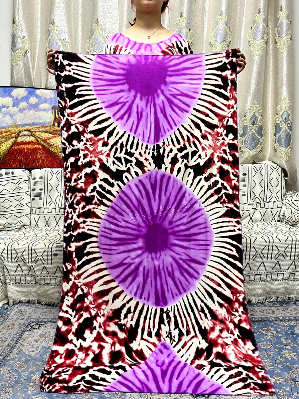 Muslim Cotton Abayas For Women Dubai 2023 Printed Floral Loose Femme Robe African Islam Nigeria Dress With 170x60cm Shawl Scarf