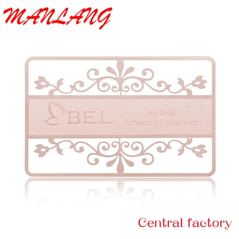 Custom  engraved Custo Logo Stainls steel Engraved etal Card Personalized etal irror Sier rose gold Busins Car u blank