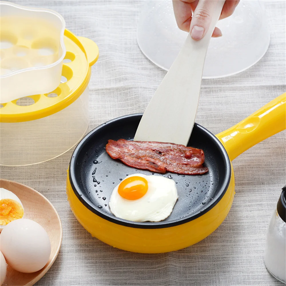 Multifunction Household Mini Egg Omelette Pancakes Electric Fried Steak Frying Pan Non-Stick Boiled Eggs Boiler Steamer Tools 3
